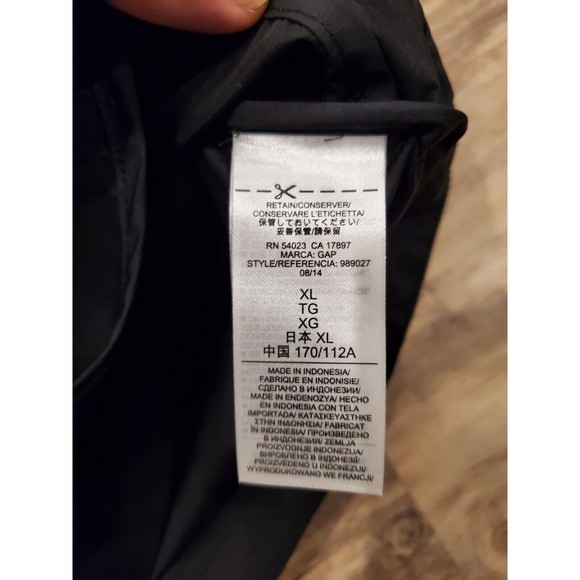 GAP Fit Hybrid Tech Hooded Full Zip Jacket Black Mens Sz XL NEW NWT $100 retail - Picture 14 of 16